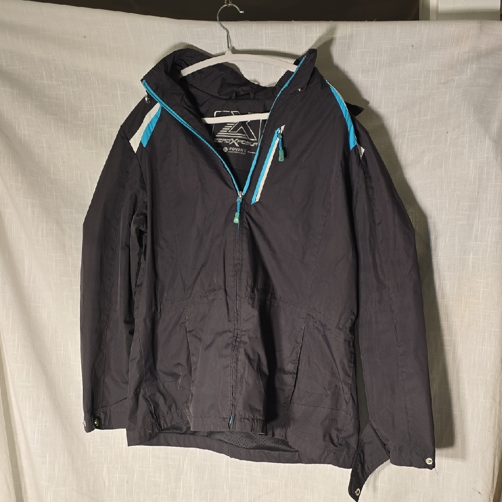ZeroXposur Black Jacket with Blue Accents Womens XL
